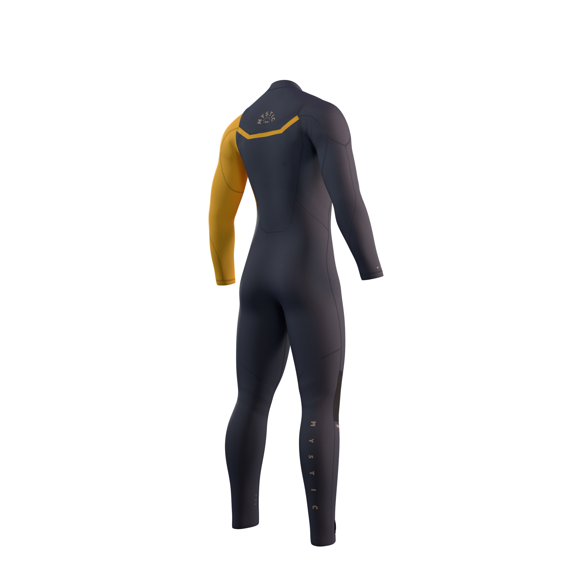 2022- Mystic- Mens Marshall Fullsuit 5/3mm Front Zip- Blue/Mustard