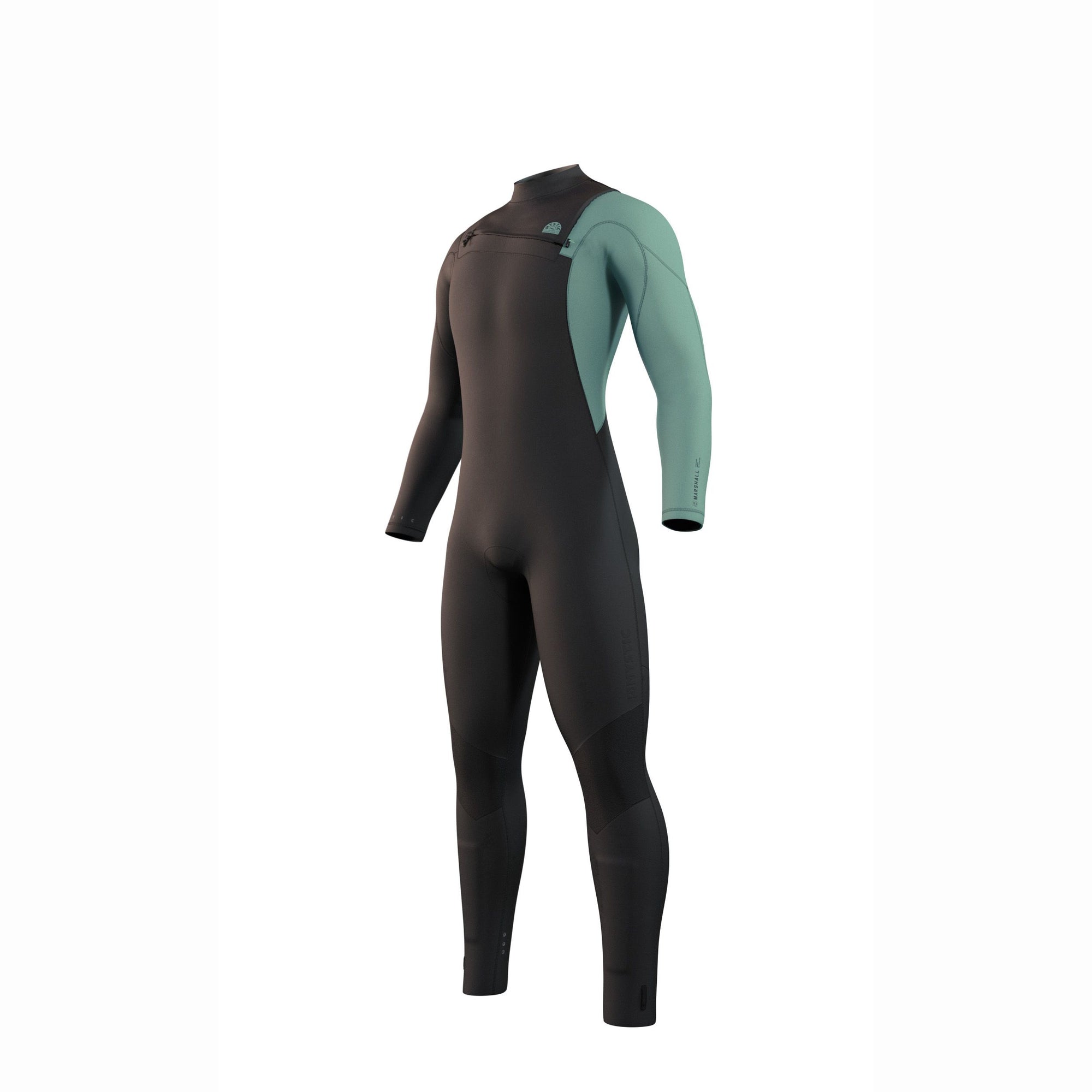 2022- Mystic- Mens Marshall Fullsuit 5/3mm Front Zip- Green
