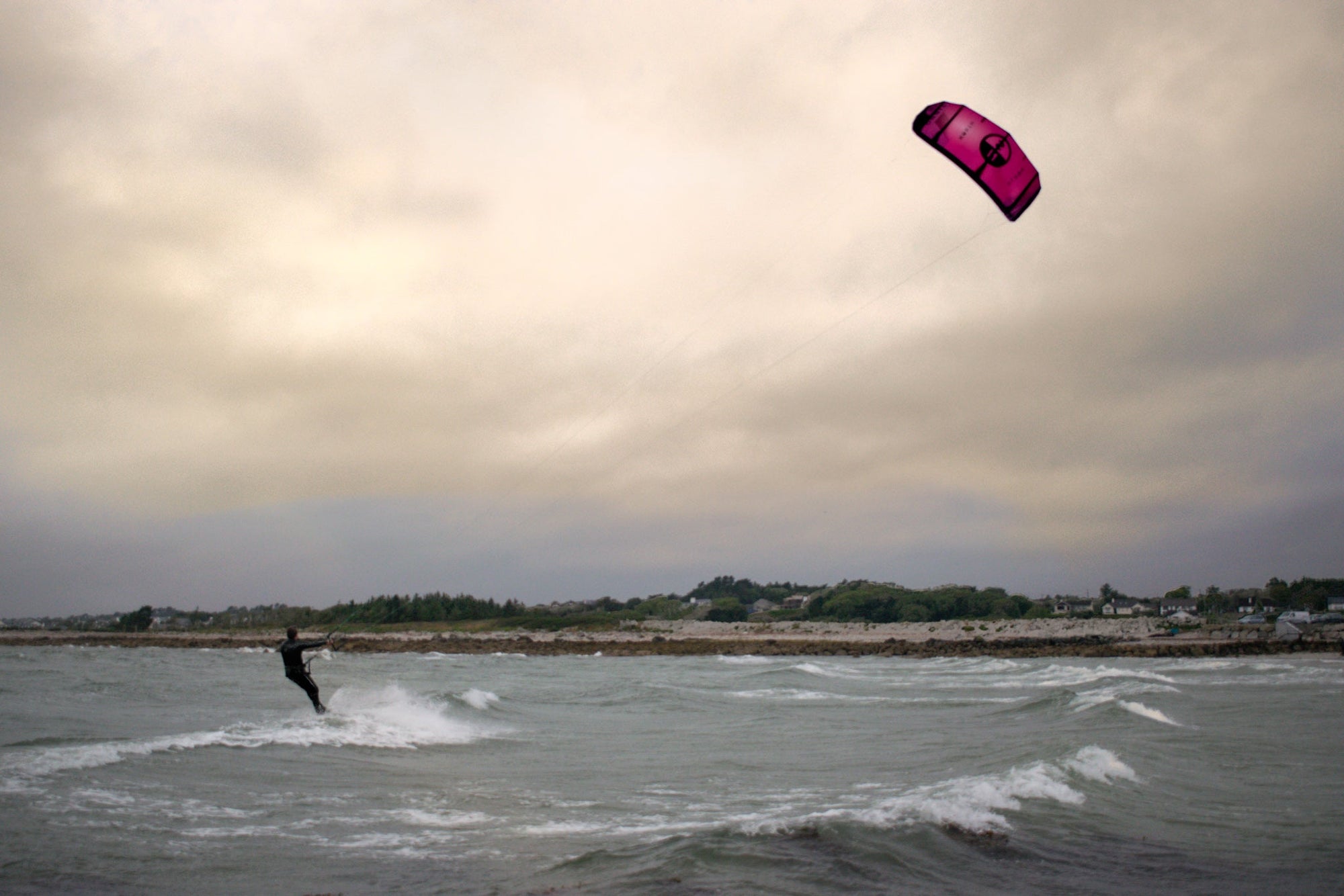 1:1 kitesurfing lesson at Silverstrand beach, Galway, Ireland