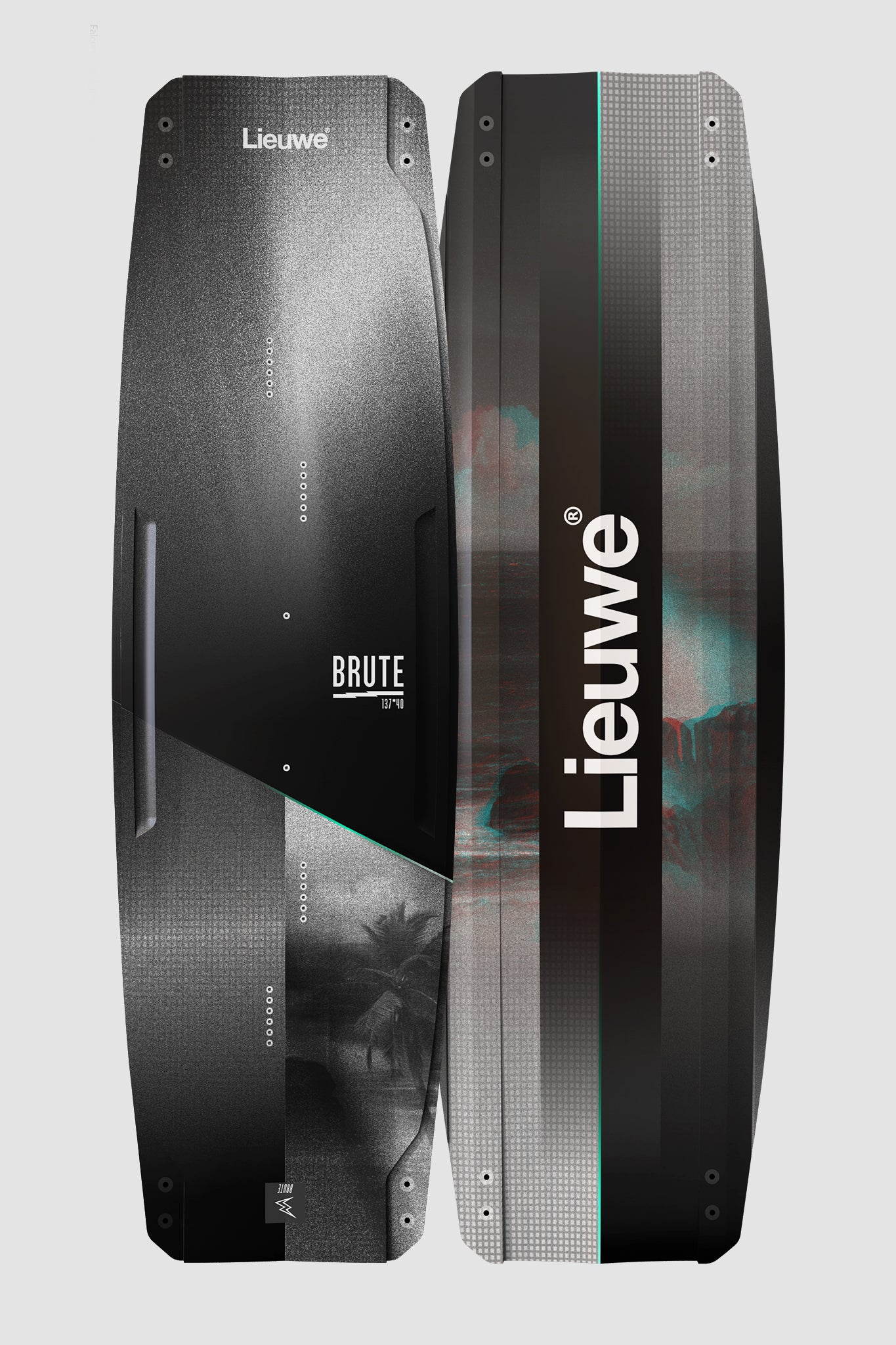 Lieuwe Brute kiteboard – top, bottom and profile