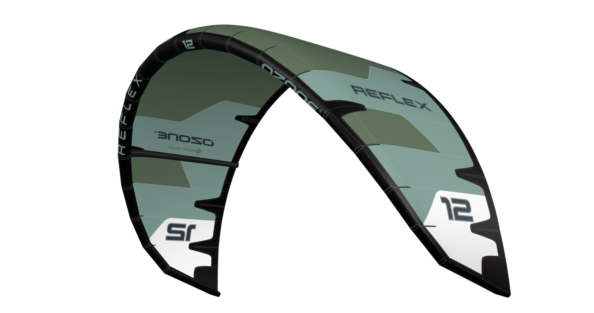 Ozone Reflex performance freeride kite – olive green – Ireland