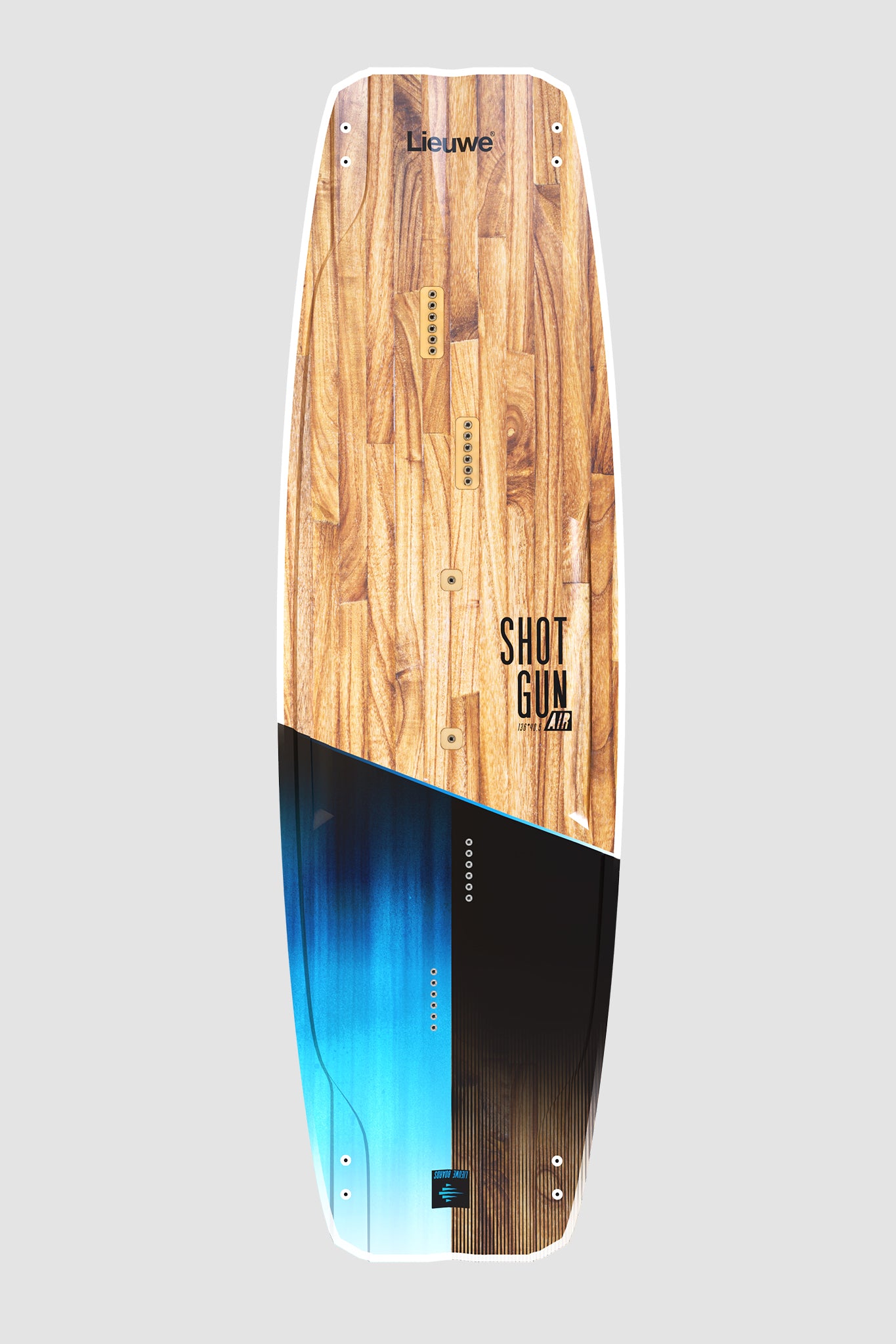 Lieuwe Shotgun Air kiteboard – wood top deck