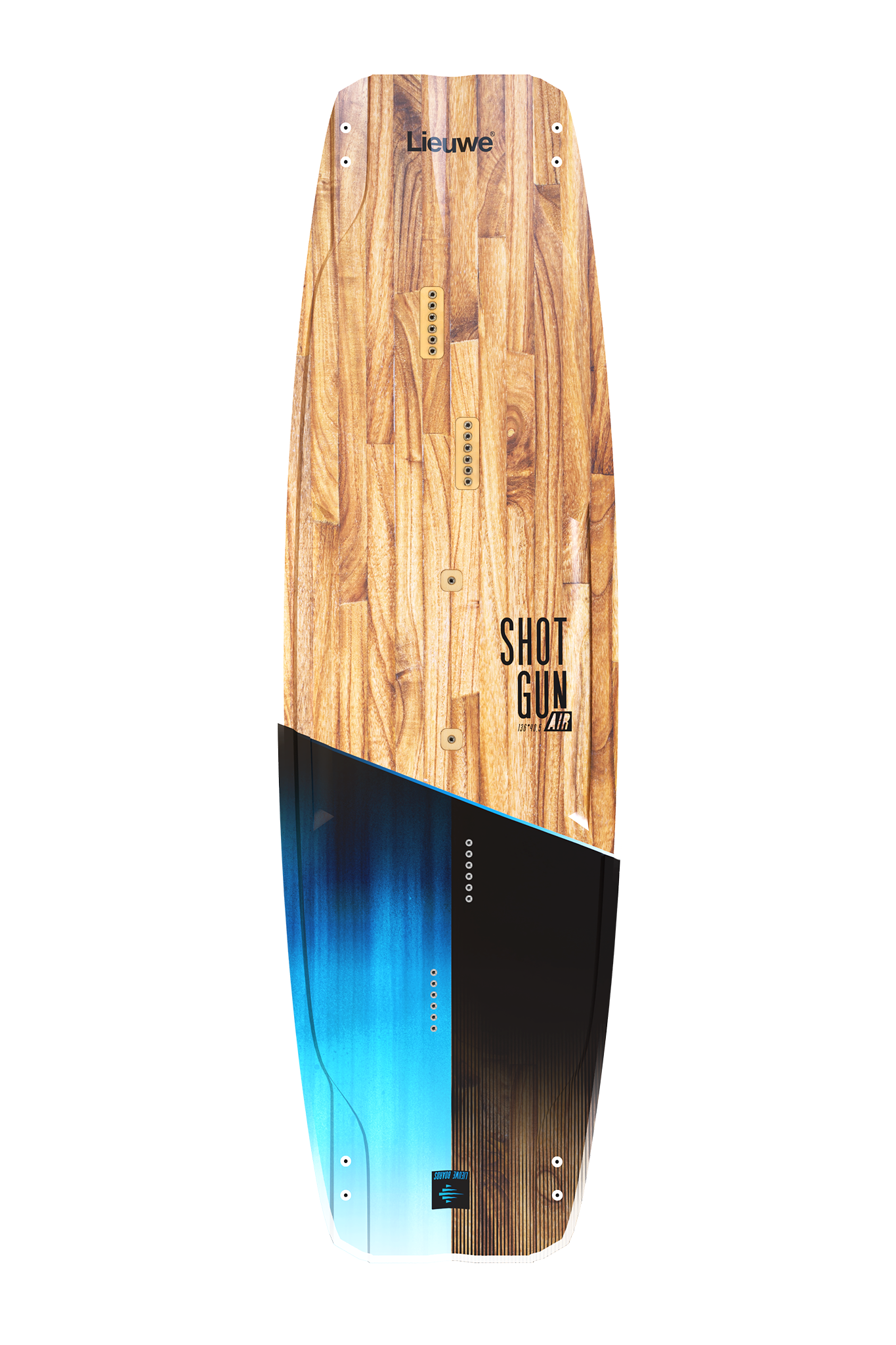 Lieuwe Shotgun Air kiteboard – wood top deck