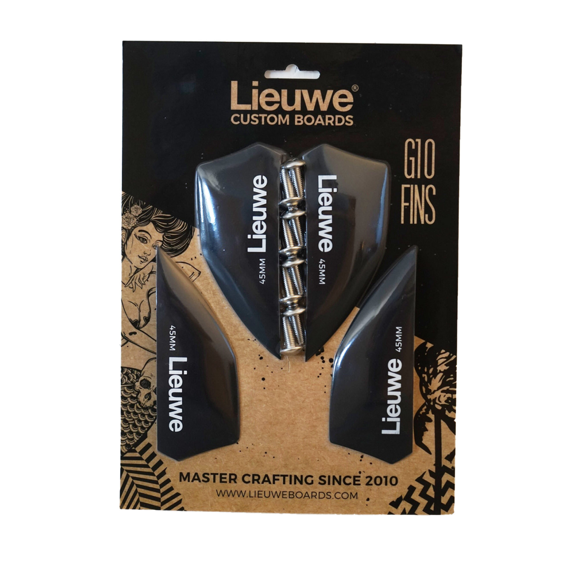 Lieuwe 45mm kiteboard fins - black