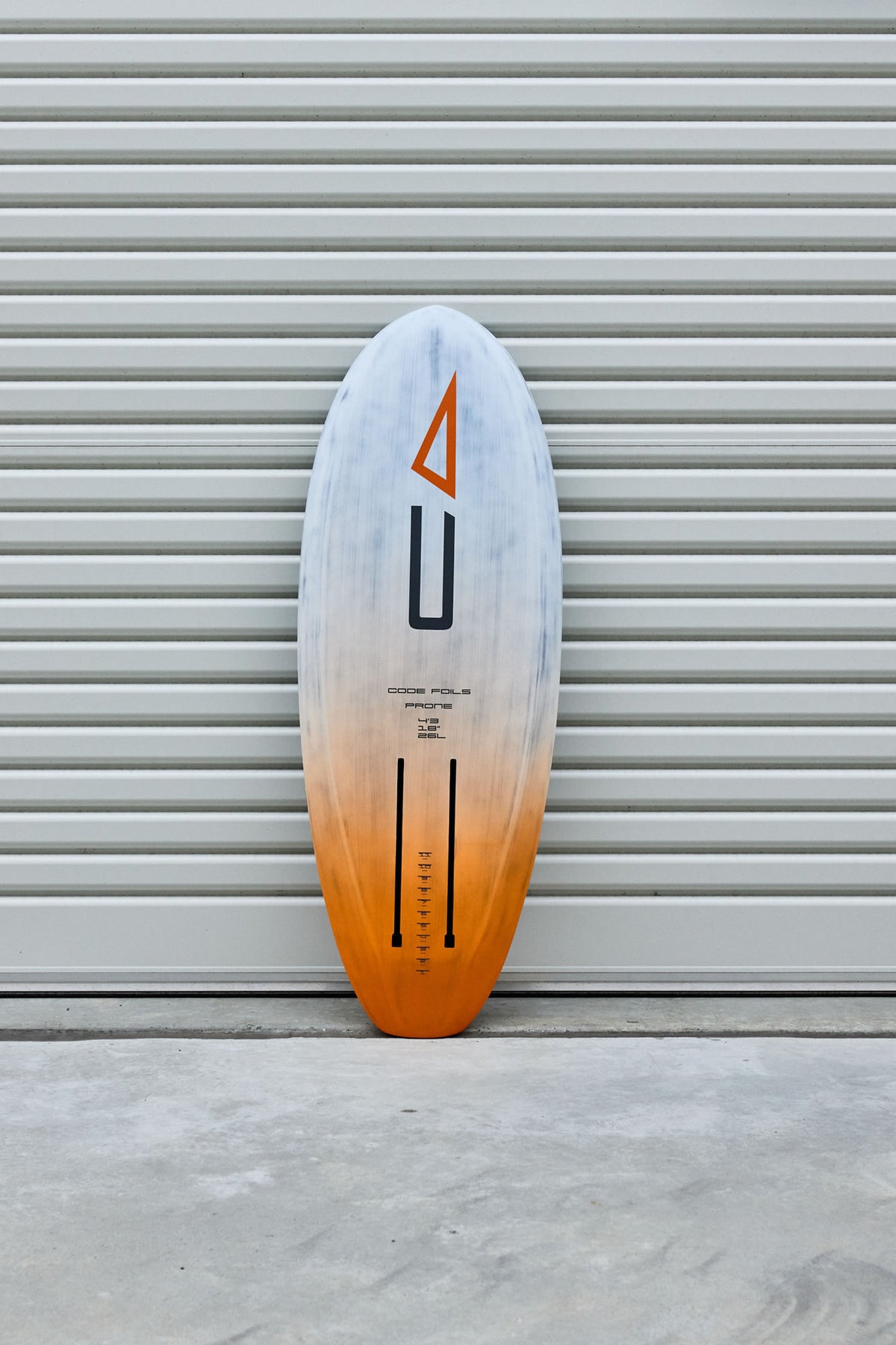 Code Foils Prone Board – full carbon, deck view