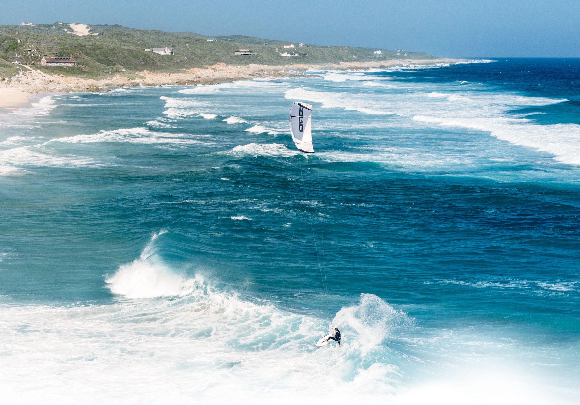 Core NXS kitesurfing kite in action — official launch campaign shot, available in Ireland from Paddy in the Elements