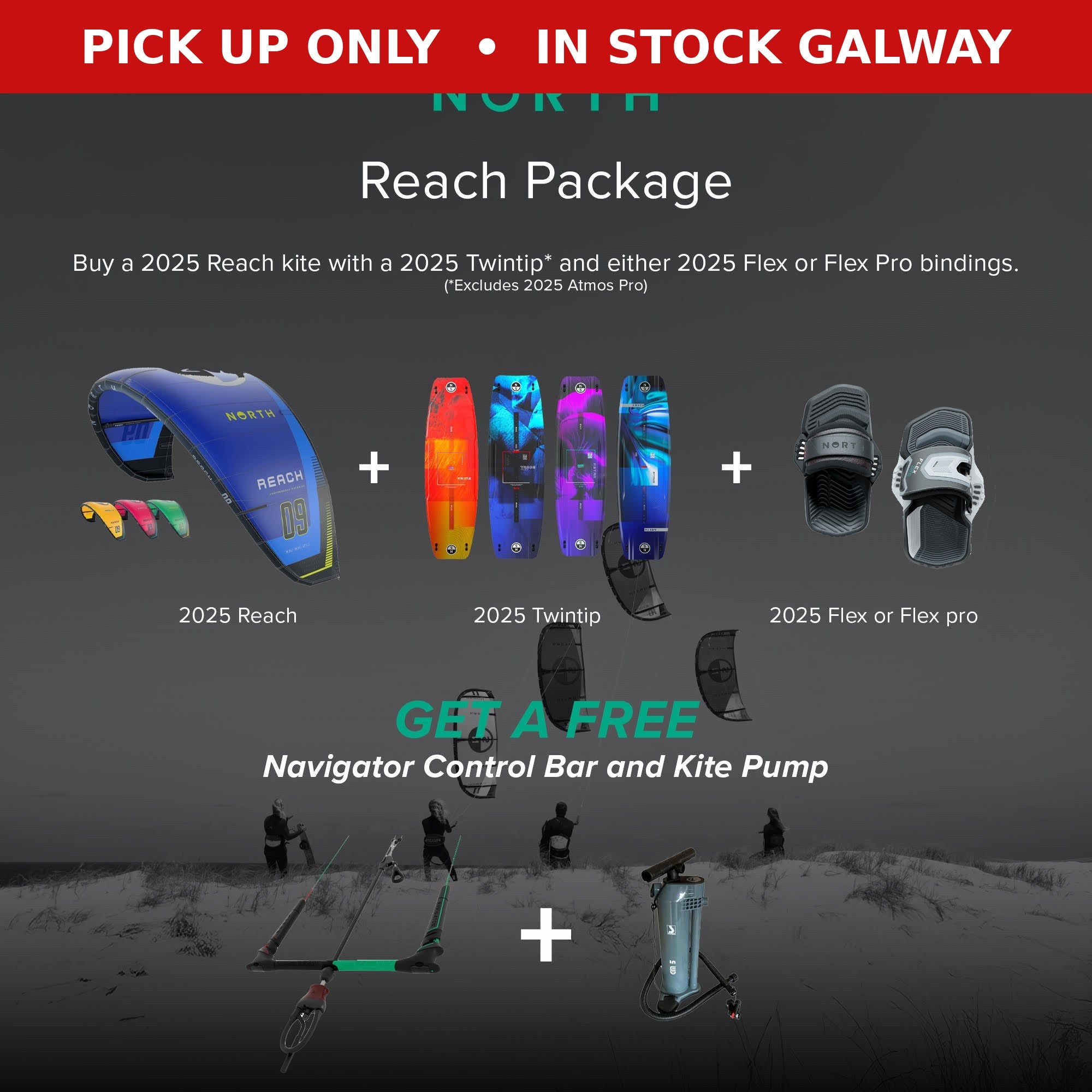 North Reach 9m kite package - pick up only, in stock Galway